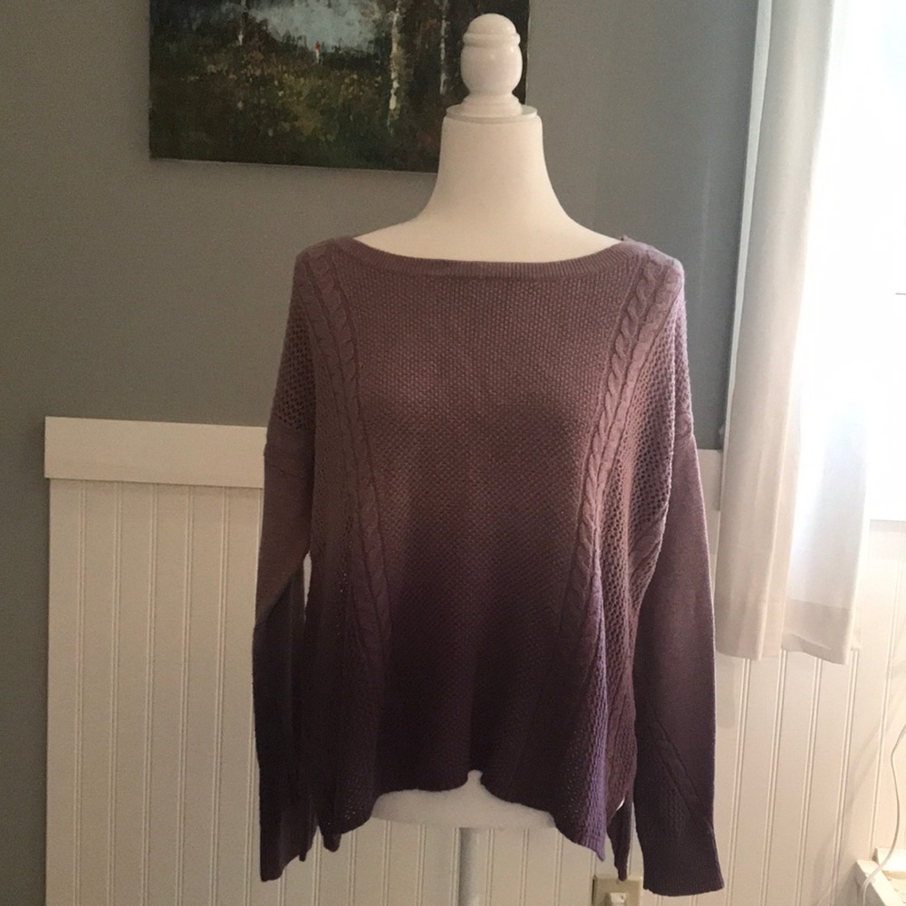 AEO sweater, purple ombré